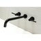 Kingston Brass KS8040DL Wall Mount Tub Faucet, Matte Black KS8040DL - alternate 2